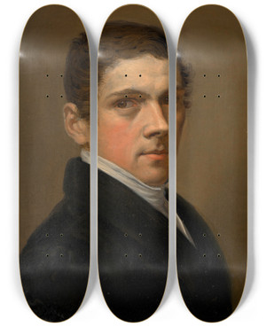 Triptych art skateboard deck of Jakob Gauermann Friedrich Gauermann Knstler by Jakob Gauermann (1773-1843)