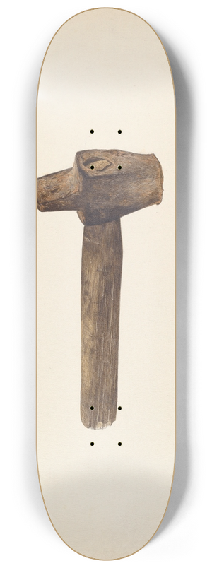 Ethel Dougan - Blacksmiths Hammer 8.25 inch art skate deck