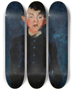 Triptych art skateboard deck of Cham Soutine Le Chasseur by Chaim Soutine (1893-1943) Triptych art skateboard deck of Cham Soutine Le Chasseur by Chaim Soutine (1893-1943)