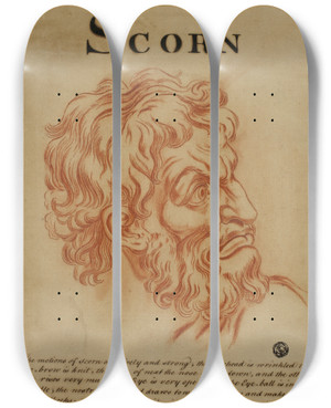 Triptych art skateboard deck of Eduardus Jacobus Scorn by Eduardus Jacobus (18-)