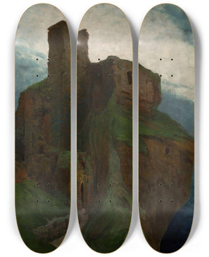 Triptych art skateboard deck of Wadysaw Wankie Peak by Wadysaw Wankie (1860-1925)