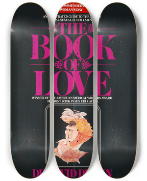 Triptych art skateboard deck of Jove The Book Of Love by Jove (20-)