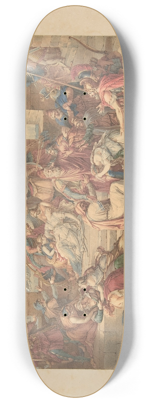 Etienne Barthlemy Garnier - Priam and his Family Mourning the Death of Hector 8.25 inch art skate deck