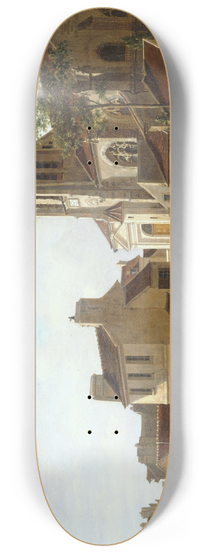 Etienne Bouhot - Vue de lglise Saint-Germain-de-Charonne 8.25 inch art skate deck
