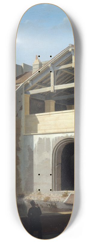 Etienne Bouhot - Vue des Thermes de Cluny, prise de la rue de la Harpe 8.25 inch art skate deck
