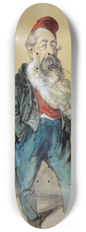 Etienne Carjat - Portrait-charge de Jules Miot (1810-1883), homme politique 8.25 inch art skate deck