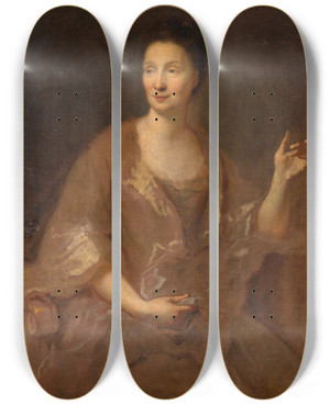 Triptych art skateboard deck of Jeanfranois De Troy Portrait Of A Woman by Jean-Franois de Troy (1679-1752) Triptych art skateboard deck of Jeanfranois De Troy Portrait Of A Woman by Jean-Franois de Troy (1679-1752)