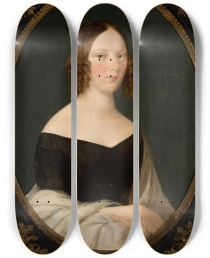 Triptych art skateboard deck of Wojciech Korneli Stattler Portrait Of Mrs Mikuliska by Wojciech Korneli Stattler (1800-1875) Triptych art skateboard deck of Wojciech Korneli Stattler Portrait Of Mrs Mikuliska by Wojciech Korneli Stattler (1800-1875)