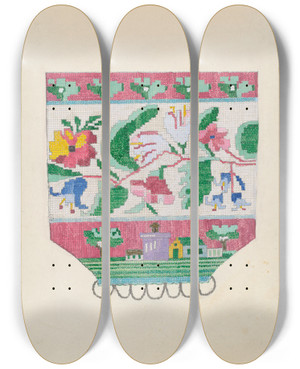 Triptych art skateboard deck of Mabel Ritter Purse_2 by Mabel Ritter
