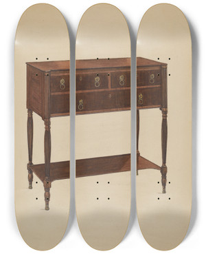 Triptych art skateboard deck of Nicholas Gorid Side Board by Nicholas Gorid (20-)