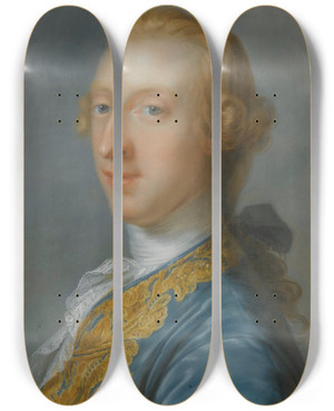 Triptych art skateboard deck of Katherine Read Portrait Of Thomas Brudenell Later Brudenellbruce 1St Earl Of Ailesbury 17291814 by Katherine Read (1723-1778)