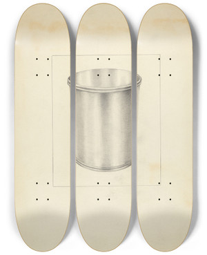 Triptych art skateboard deck of Michael Trekur Tumbler_1 by Michael Trekur