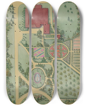 Triptych art skateboard deck of Gilbert Sackerman John A Haven Estate by Gilbert Sackerman (20-)