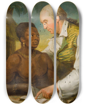 Triptych art skateboard deck of Carl Frederik Von Breda Double Portrait Of Carl Bernhard Wadstrm 17461799 And Prince Peter Panah by Carl Frederik Von Breda (1759-1818)