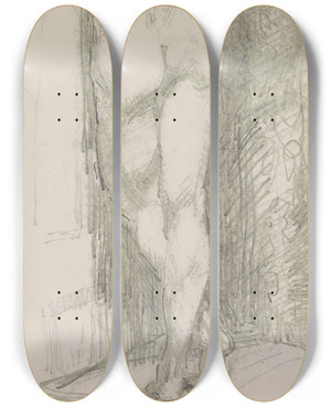 Triptych art skateboard deck of Reijer Stolk Achterzijde Van Een Staande Naakte Vrouw_1 by Reijer Stolk (1896-1945) Triptych art skateboard deck of Reijer Stolk Achterzijde Van Een Staande Naakte Vrouw_1 by Reijer Stolk (1896-1945)