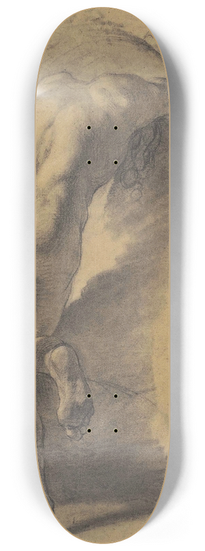 Etienne-Maurice Falconet - Acadmie dhomme nu, vu de dos, se courbant en avant 8.25 inch art skate deck