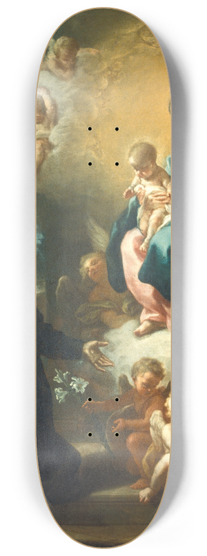 Etienne Parrocel - Apparition of the Virgin to Saint Philip Neri 8.25 inch art skate deck