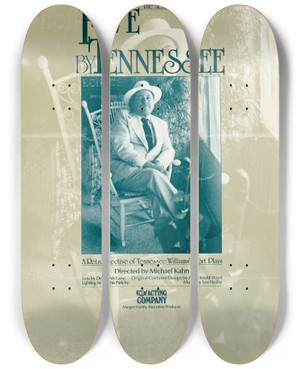 Triptych art skateboard deck of Us Information Agency The Acting Company Presents Five By Tennessee by U S Information Agency (1953-1999)