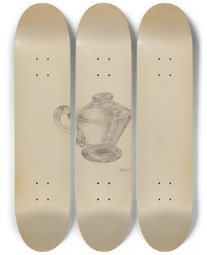 Triptych art skateboard deck of Frank Fumagalli Lamp_2 by Frank Fumagalli (20-)