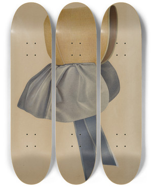 Triptych art skateboard deck of Orville A Carroll Bonnet by Orville A Carroll