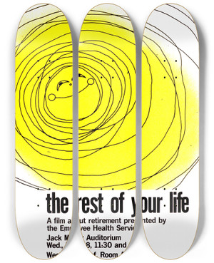 Triptych art skateboard deck of National Institutes Of Health The Rest Of Your Life by National Institutes Of Health (1887)