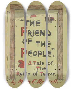 Triptych art skateboard deck of Awb Lincoln The Friend Of The People by A.W.B. Lincoln (19-20-)