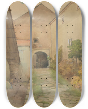 Triptych art skateboard deck of Udovt Ordk Star Dvor by udovt ordk (1865-1937)