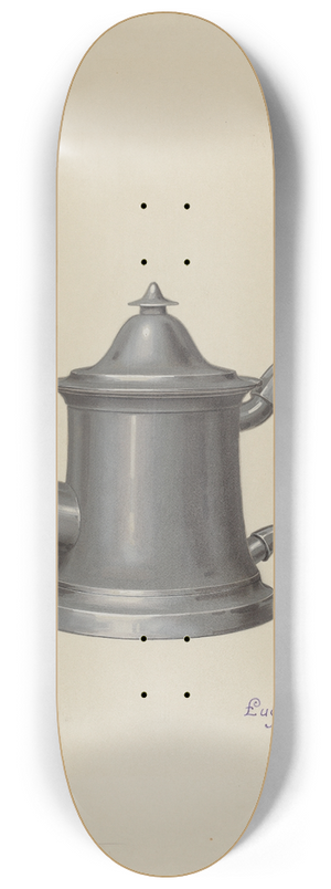 Eugene Croe - Pewter Teapot 8.25 inch art skate deck