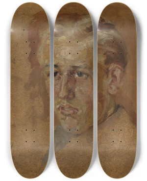 Triptych art skateboard deck of Ignacy Pinkas Portrait Of A Man_1 by Ignacy Pinkas (1888-1935) Triptych art skateboard deck of Ignacy Pinkas Portrait Of A Man_1 by Ignacy Pinkas (1888-1935)