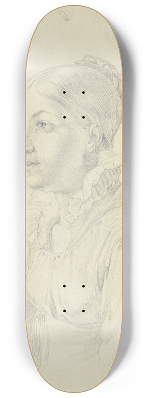 Eugen Eduard Schffer - Portrait of a lady 8.25 inch art skate deck