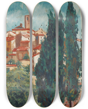 Triptych art skateboard deck of Francis Picabia Sans Titre_11 by Francis Picabia (1879-1953)