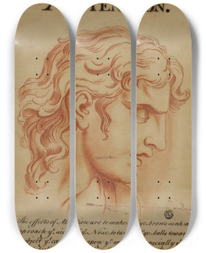 Triptych art skateboard deck of Eduardus Jacobus Attention by Eduardus Jacobus (18-)