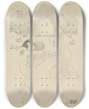 Triptych art skateboard deck of Lon Spilliaert Les Plaisirs De La Glissade Au Traneau_1 by Leon Spilliaert (1881-1946) Triptych art skateboard deck of Lon Spilliaert Les Plaisirs De La Glissade Au Traneau_1 by Leon Spilliaert (1881-1946)