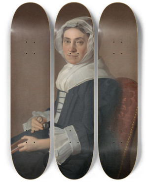 Triptych art skateboard deck of Allan Ramsay Mary Adam by Allan Ramsay (1713-1784)
