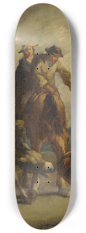 Eugenio Lucas Velzquez - Water sellers with a donkey 8.25 inch art skate deck
