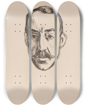 Triptych art skateboard deck of Edvard Munch Henry Van De Velde by Edvard Munch (1863-1944)