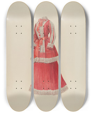 Triptych art skateboard deck of Henry De Wolfe Dress_3 by Henry De Wolfe