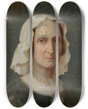 Triptych art skateboard deck of Stanisaw Chlebowski Portrait Of Ludwika Czajkowska Ne Niadecka 18021866 Wife Of Micha Sadyk Pasha by Stanislaw Chlebowski (1835-1884)