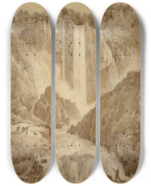 Triptych art skateboard deck of Louisfranois Cassas The Cascades At Terni by Louis-Franois Cassas (1756-1827) Triptych art skateboard deck of Louisfranois Cassas The Cascades At Terni by Louis-Franois Cassas (1756-1827)