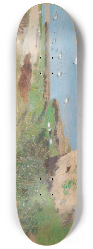 Eugen Jettel - Farmhouses and a duck pond in Staatz 8.25 inch art skate deck