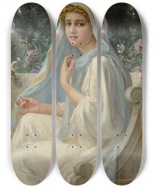 Triptych art skateboard deck of Guillaume Seignac Reflections by Guillaume Seignac (1870-1924) Triptych art skateboard deck of Guillaume Seignac Reflections by Guillaume Seignac (1870-1924)