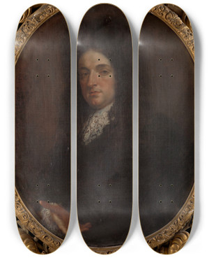 Triptych art skateboard deck of Peter Ykens Steven Cornelis Janssens Van Hujoel Dean Of The Guild Of St Luke And Of The Chamber Of Rhetoric De Olijftak by Peter Ykens (1648-1695)