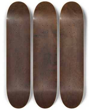 Triptych art skateboard deck of Charles Mertens Portrait Of A Man_2 by Charles Mertens (1865-1919) Triptych art skateboard deck of Charles Mertens Portrait Of A Man_2 by Charles Mertens (1865-1919)