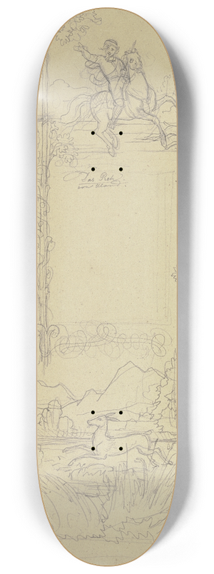 Eugen Napoleon Neureuther - Das Reh von Uhland 8.25 inch art skate deck
