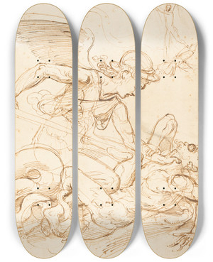 Triptych art skateboard deck of Giulio Romano Saint Michael by Giulio Romano (1492-1546) Triptych art skateboard deck of Giulio Romano Saint Michael by Giulio Romano (1492-1546)