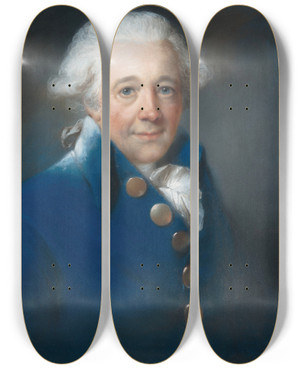 Triptych art skateboard deck of John Russell William Man Godschall 17201802 by John Russell (1745-1806)