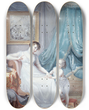 Triptych art skateboard deck of Mariegabrielle Capet Portrait Prsum De Madame Mariealexandre Vincent Et De Son Fils Andr by Marie-Gabrielle Capet (1761-1818)
