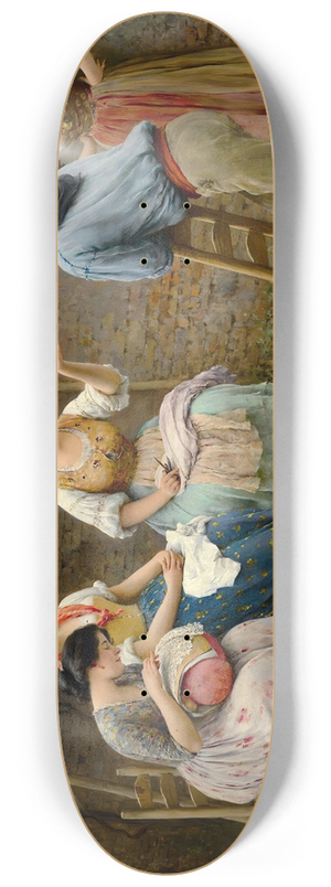 Eugen von Blaas - Plauderei 8.25 inch art skate deck