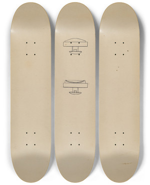 Triptych art skateboard deck of Dorothy Dwin Cuff Links by Dorothy Dwin