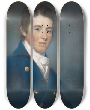 Triptych art skateboard deck of John Russell Robert Shurlock 17721847 by John Russell (1745-1806)